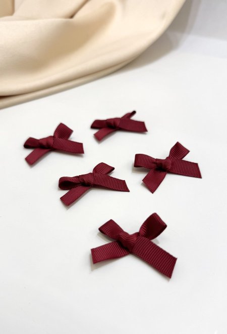 ببينونة قماش محزز ( خمري )  عرض 1 سم